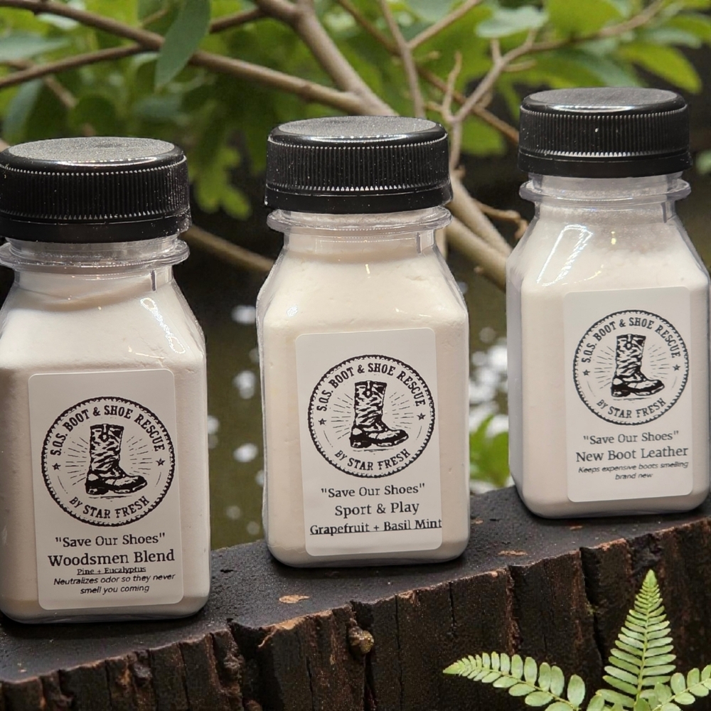 BUY NOW- 4oz Handmade SOS Boot & Shoe Rescue Powder-  Odor Eliminator